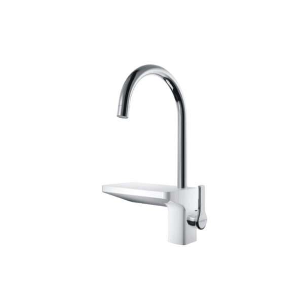Luxury Kitchen Faucet-White & Chrome