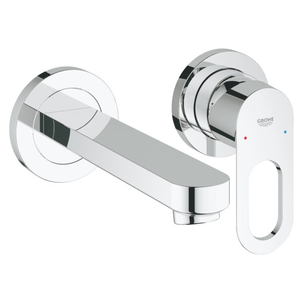 BAULOOP 2-HOLE WALL MOUNT BASIN MIXER COMPLETE
